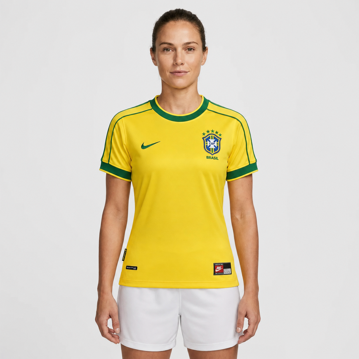 Jersey Brazil 1998 Home Retro Women