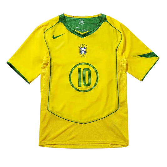 Jersey National Team Brazilian 2004 I Fan Reedição Total 90 RONALDINHO 10