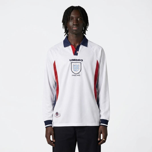 Jersey England 1998 Home Retro Long Sleeve