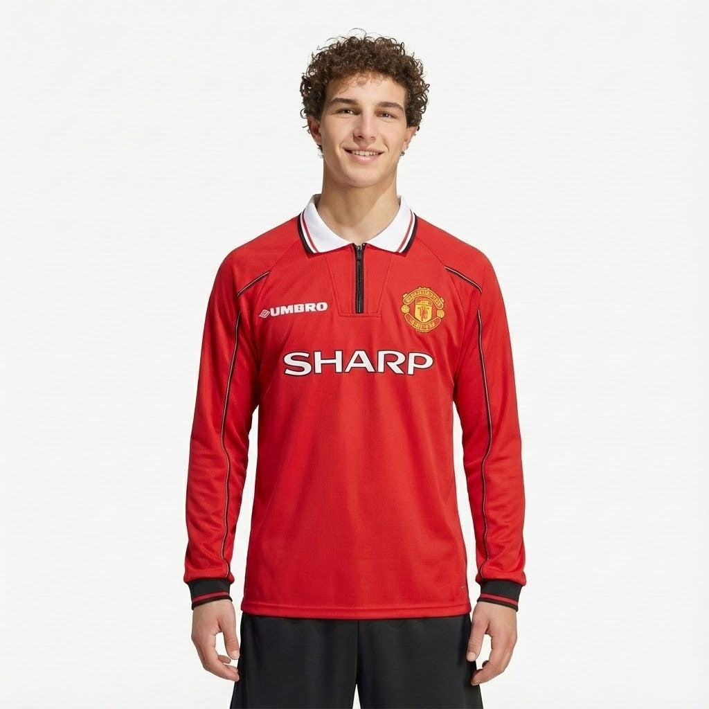 Jersey Manchester United 1998 Home Retro Long Sleeve