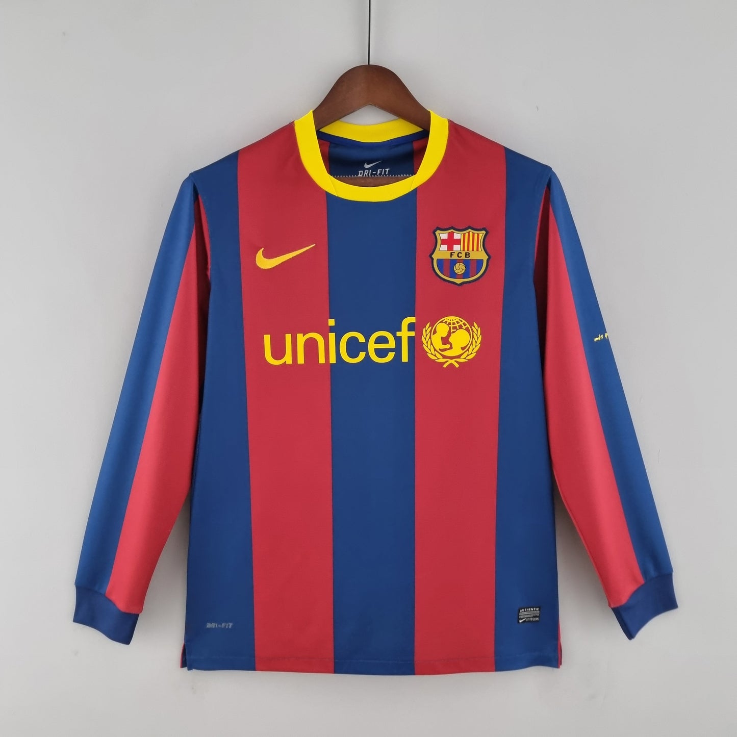 Jersey Longsleeve Barcelona 10/11 Grená