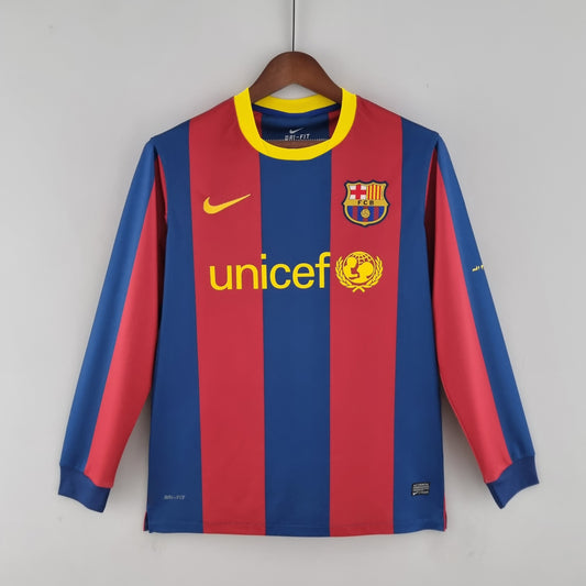 Jersey Longsleeve Barcelona 10/11 Grená